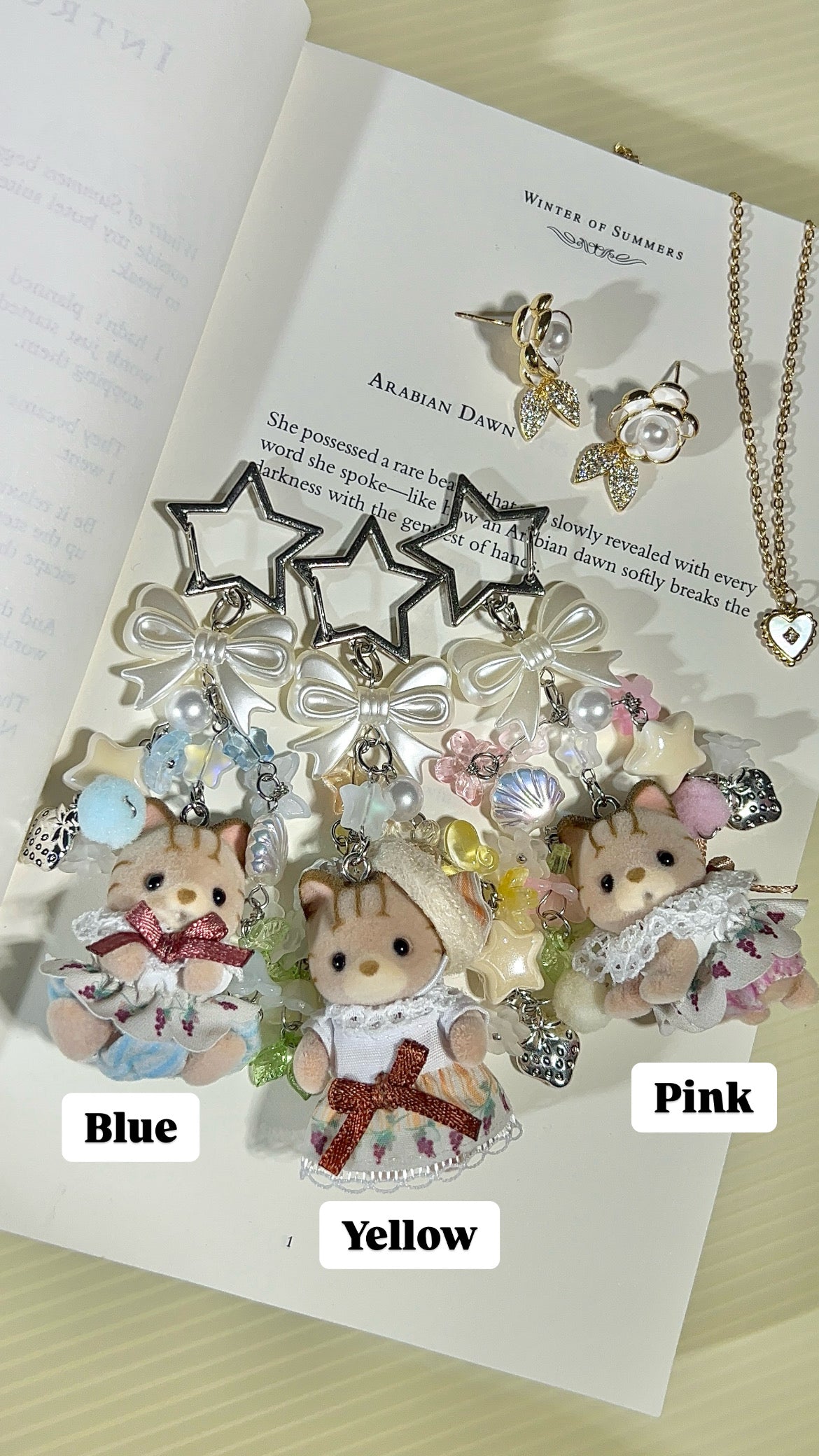 Sylvanian Families Striped Cat Baby Elegant Keychains