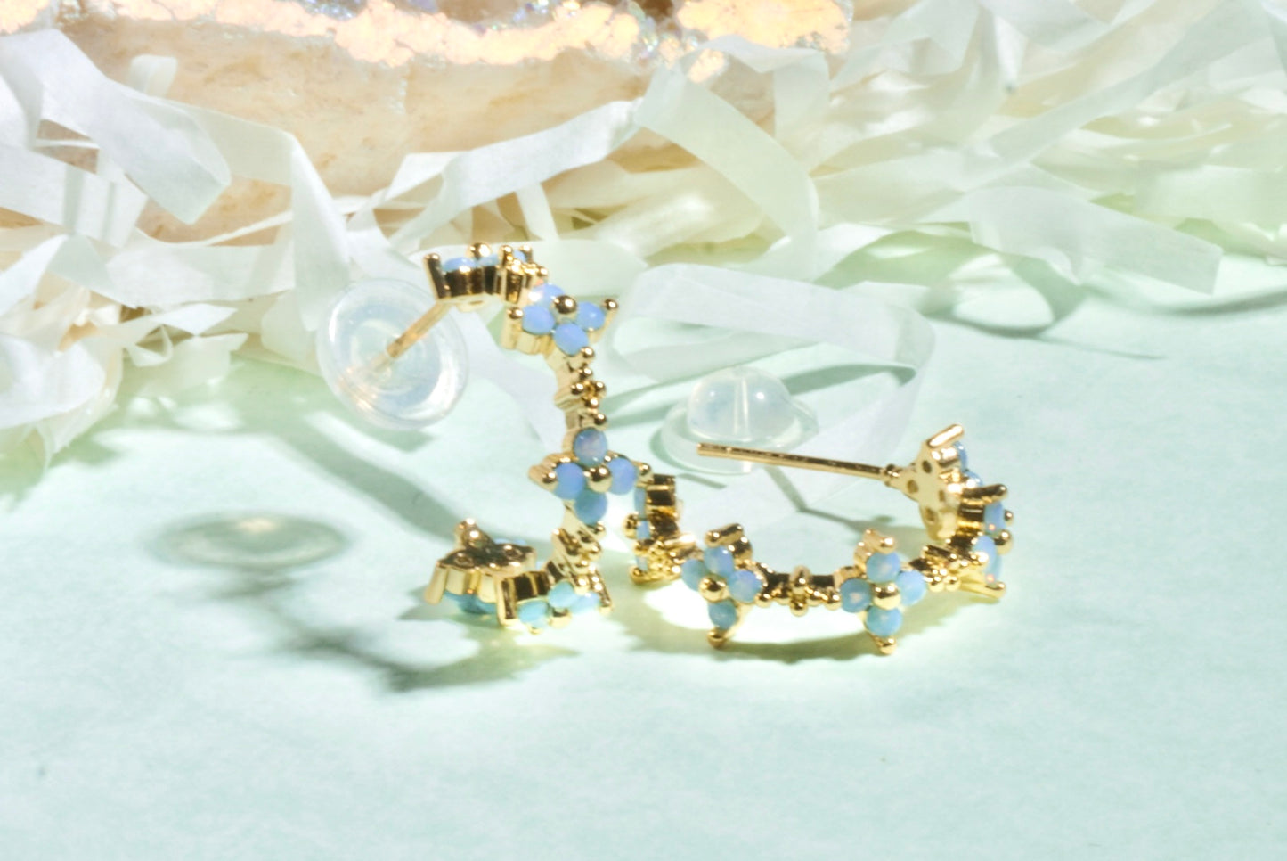 Romy L Hoops Stud Earrings