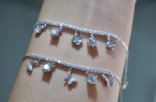 Gemma and Flutter Moissanite Bracelets