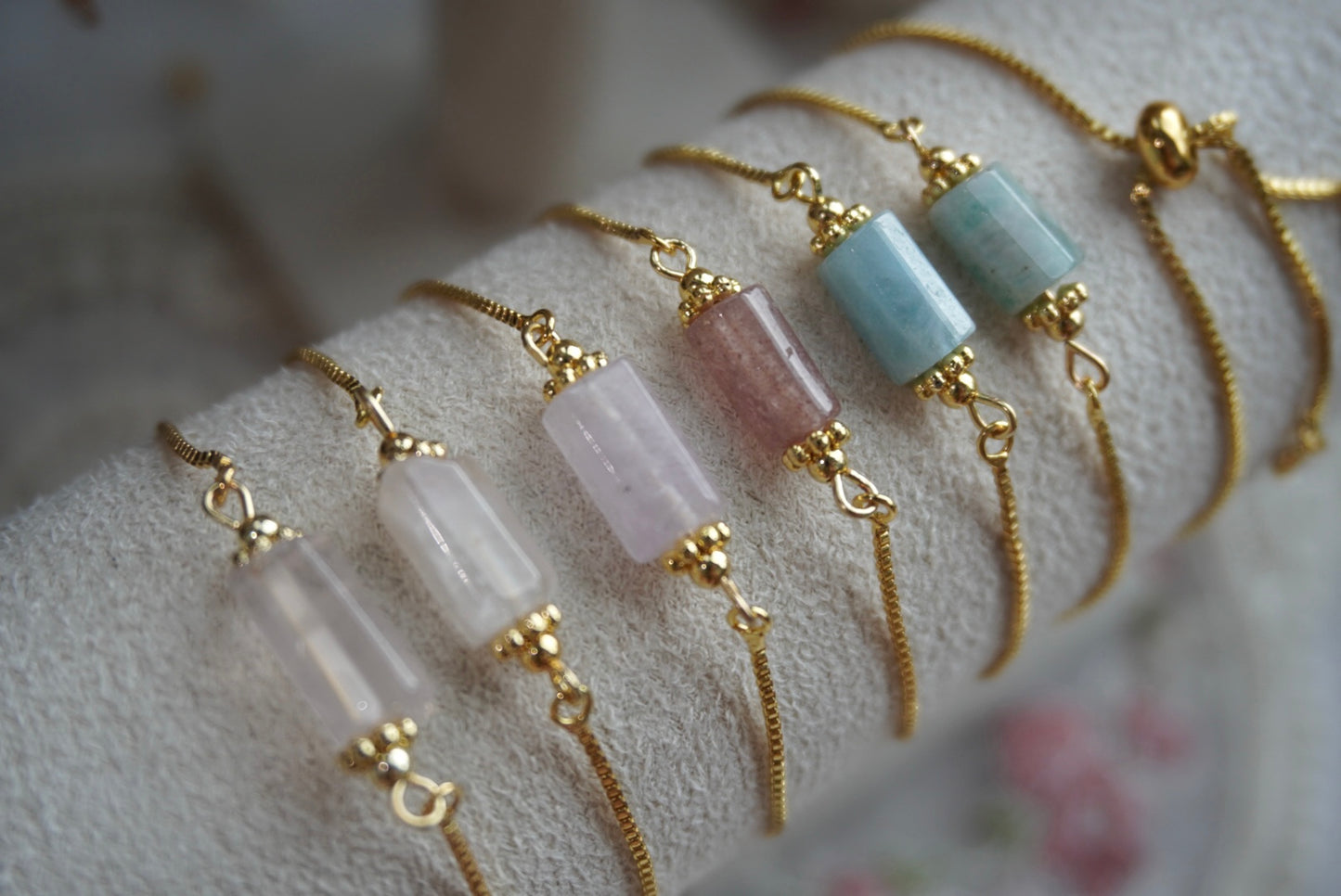 Precious Stone Push-Pull Bracelet