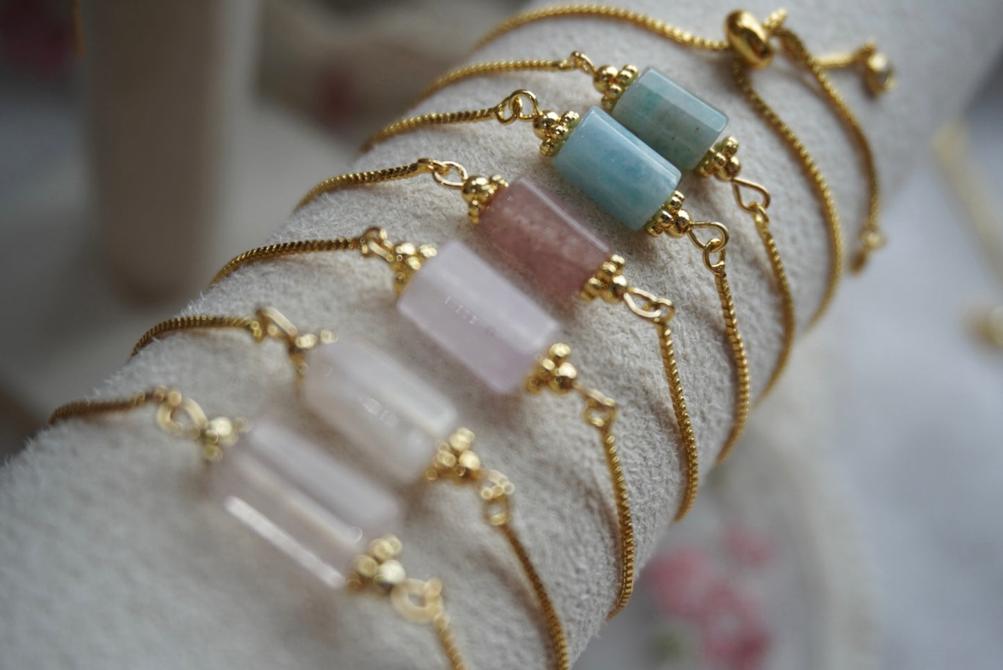 Precious Stone Push-Pull Bracelet