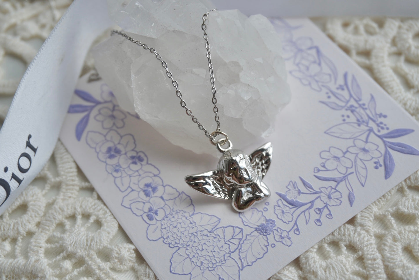 [Silver] Cherub Necklace